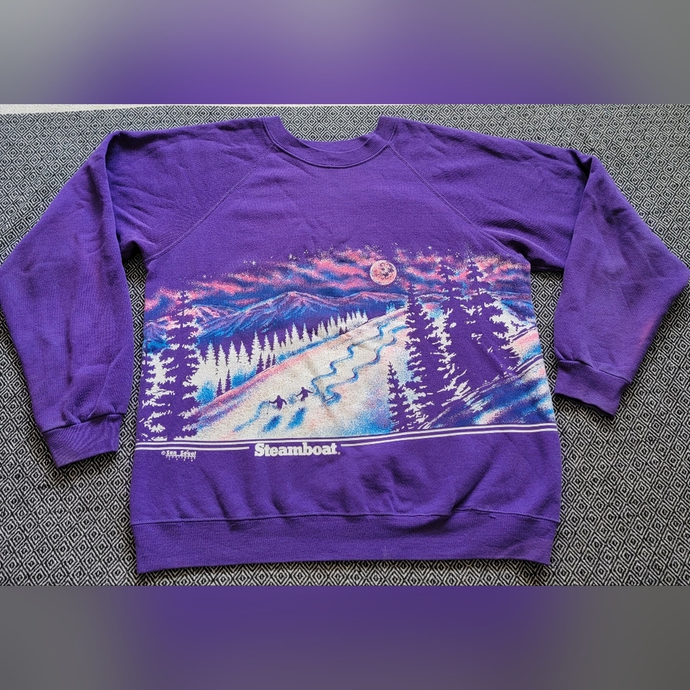 Purple Scenic Crewneck Sweatshirt